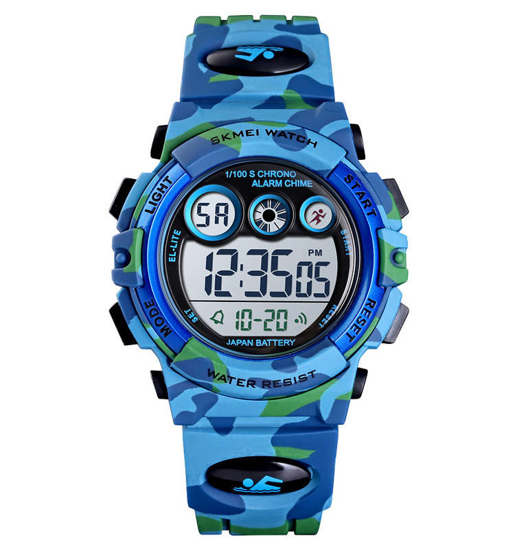 

Skmei 1547 kids голубой камуфляж детские спортивные часы