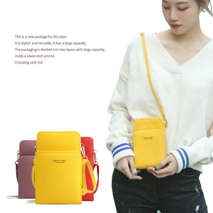 

Женская сумочка через плечо, женская сумка кроссбоди, мини сумочка для телефона Forever Young, Желтый