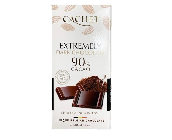 

Шоколад Экстра Черный Кашет Cachet Extremely Dark Chocolate 90% Какао 100 г Бельгия