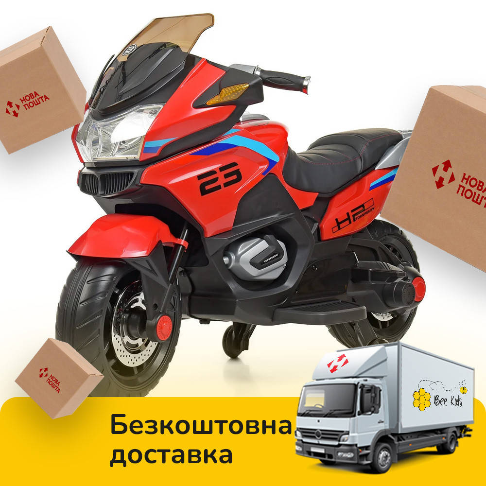 

Детский электромотоцикл (2 мотора по 45W, MP3,TF,USB) Bambi M 4272EL-3 Красный