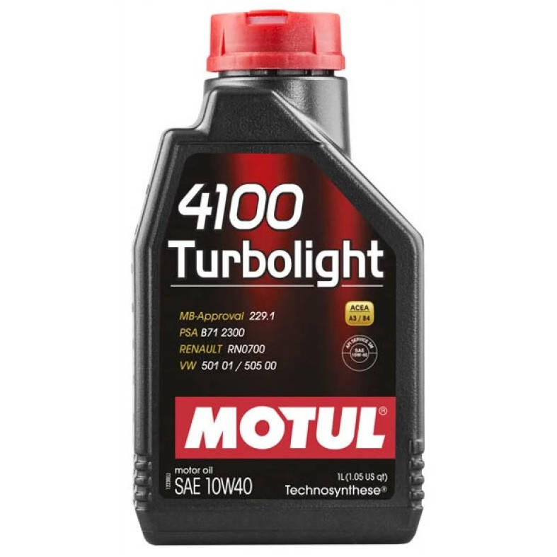

Масло моторное Technosynthese MOTUL 4100 Turbolight SAE 10W40 1 л (108644/387601)