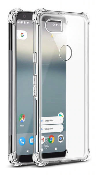 

Силиконовый прозрачный чехол для Google Pixel 2 XL усиленные углы
