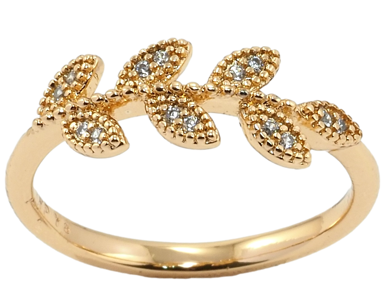 

Кольцо Xuping Позолота 18K "Веточка с цирконием" р.18,18.5,20