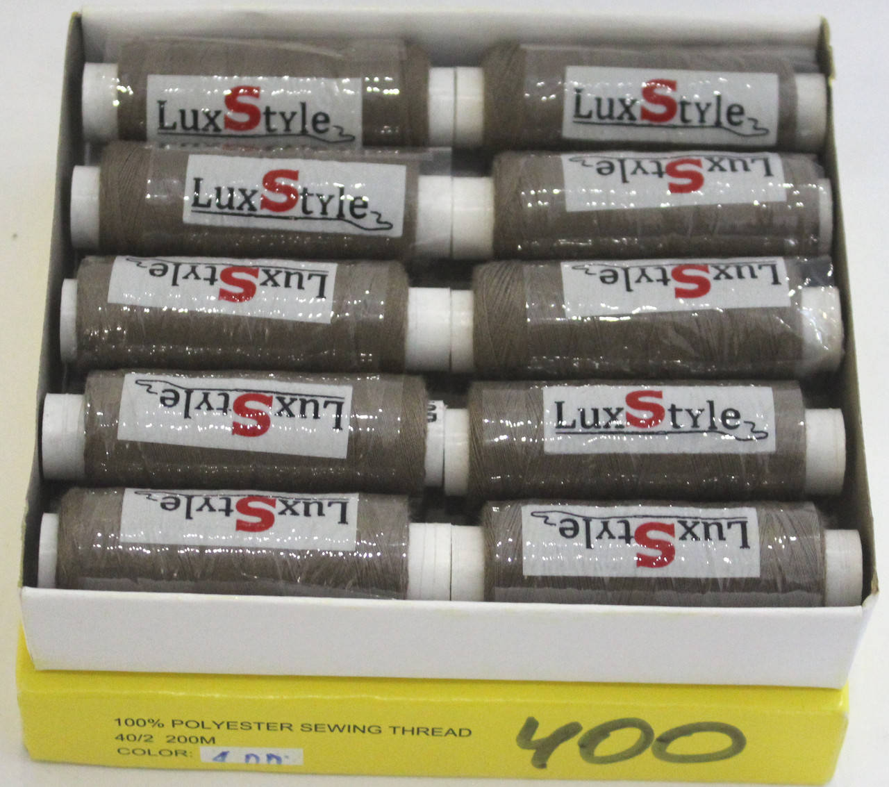 

Нитки швейные LuxStyle 40/2-200м (100% полиэстeр) №400