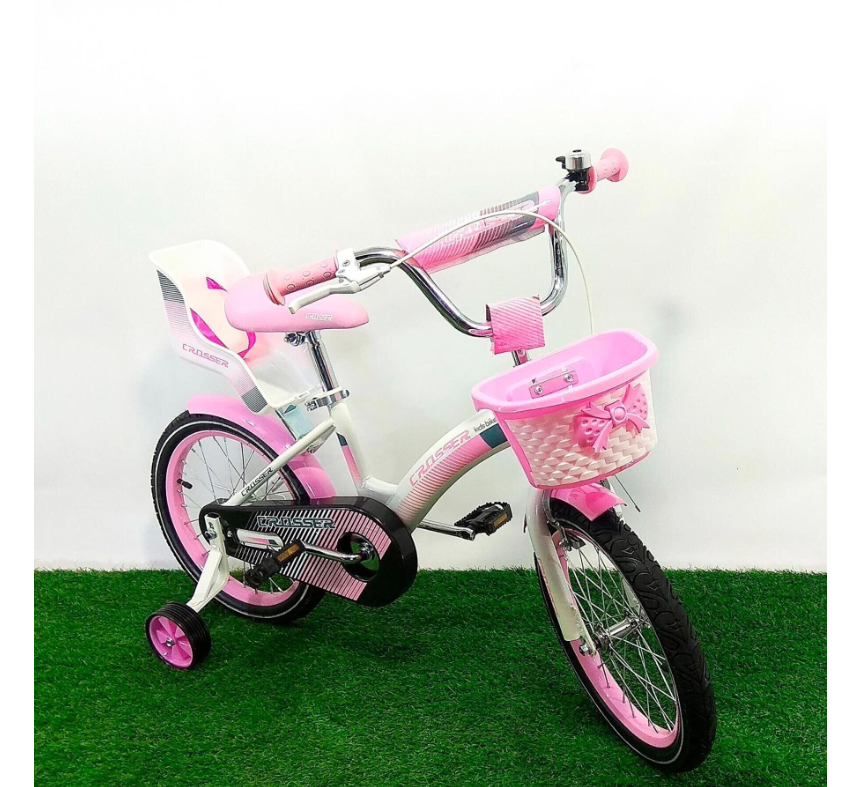 

ДЕТСКИЙ ДВУХКОЛЕСНЫЙ ВЕЛОСИПЕД KIDS BIKE CROSSER 3 РОЗОВЫЙ 14 ДЮЙМОВ
