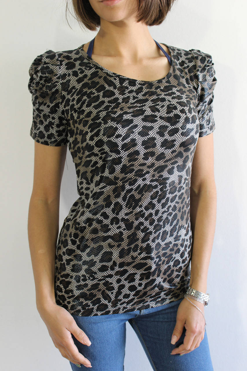 

Футболка женская леопард коричневая АА7923, Коричневый