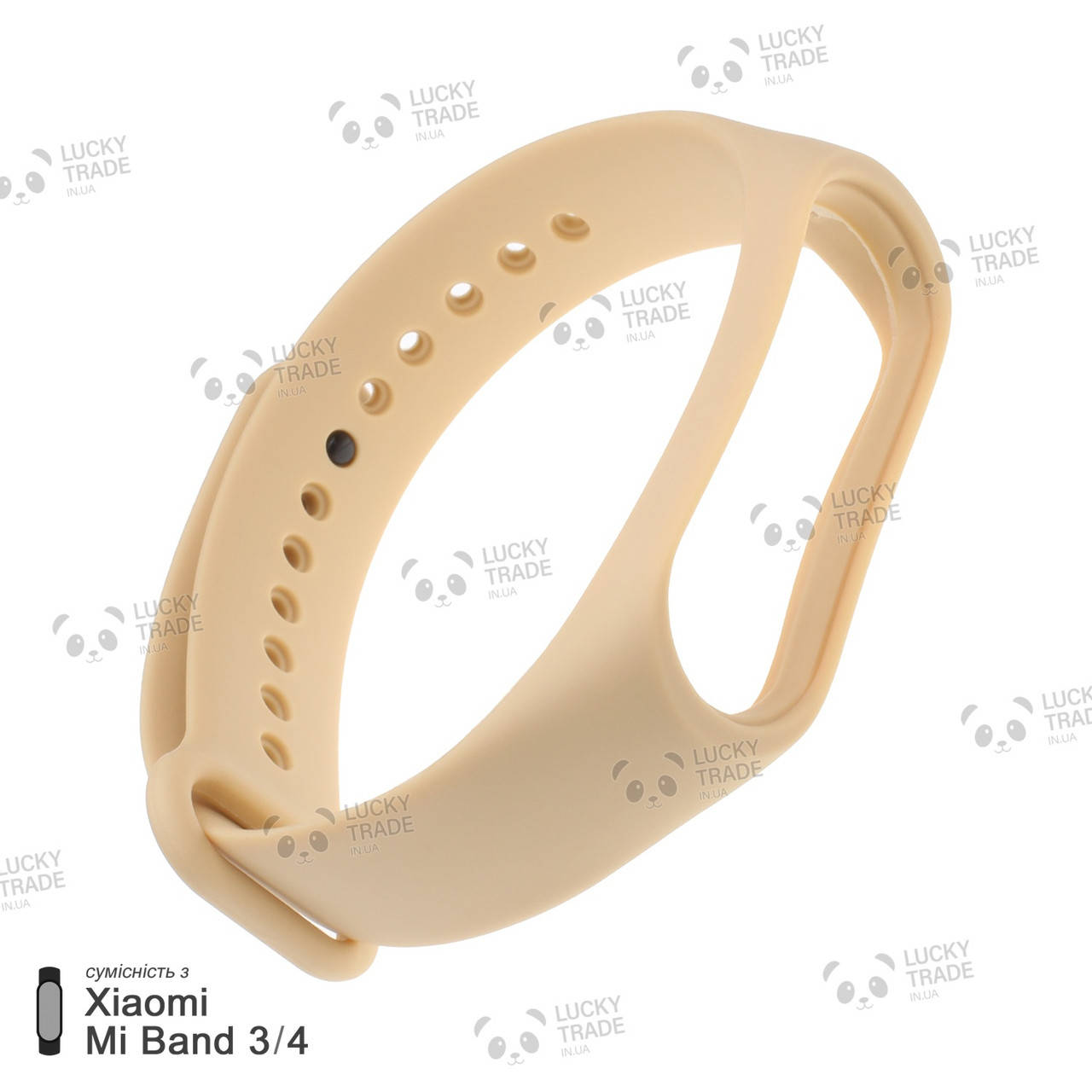 

Ремешок Xiaomi Mi Band 4 / 3 силиконовый однотонный браслет Light Бежевый [2418]