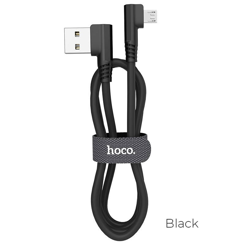 

USB Кабель Hoco U83 Puissant Silicone micro USB Cable Black, Черный