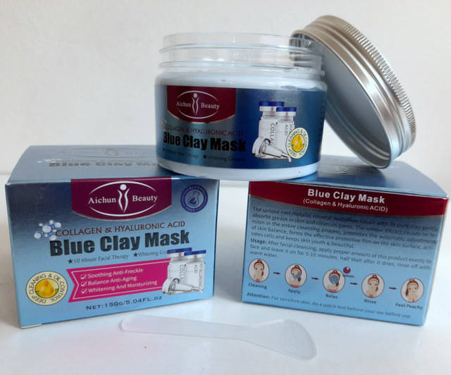 

Маска для лица очищающая глиняная Aichun Beauty Collagen & Hyaluronic Acid Blue AC3044