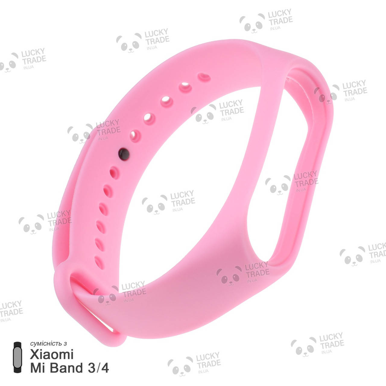 

Ремешок Xiaomi Mi Band 4 / 3 силиконовый однотонный браслет Light Светло-розовый [2418]