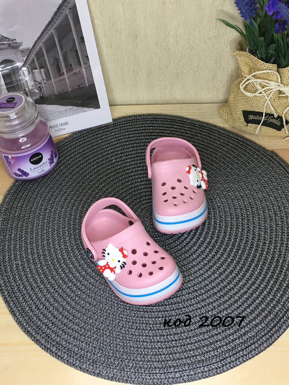 

Детские кроксы для девочек Hello Kitty, размеры 18,19,20,21,22,23 19, Розовый