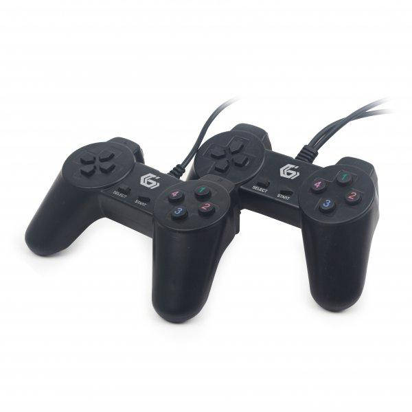 

Двойной игровой геймпад Gembird JPD-UB2-01 USB интерфейс, черный цвет