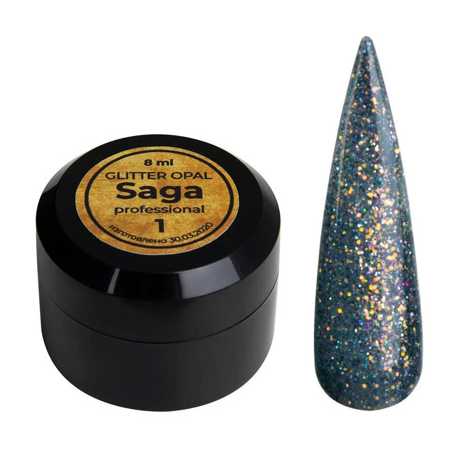 

Гель глиттерный для ногтей Saga Glitter Opal 01