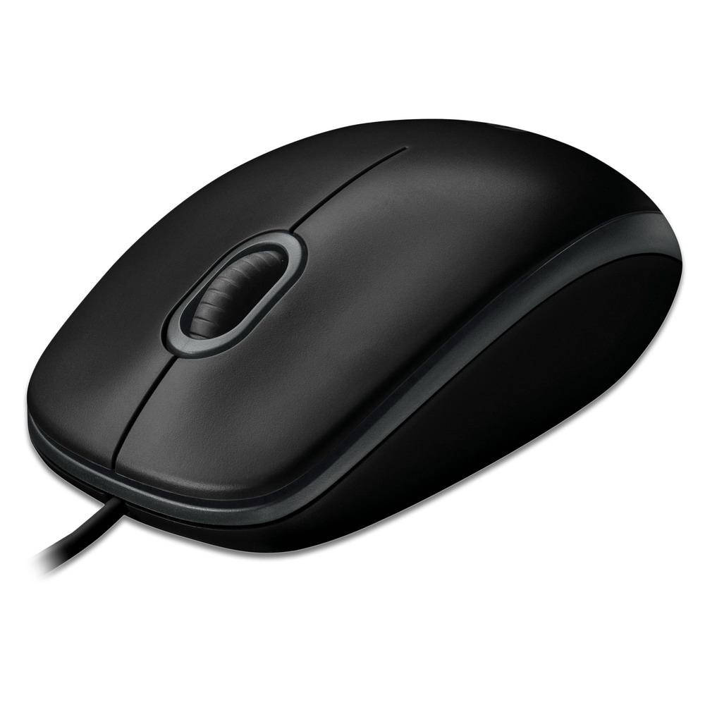 

Мышь проводная USB Logitech B100 (910-003357) 800dpi чёрн.+серая новая