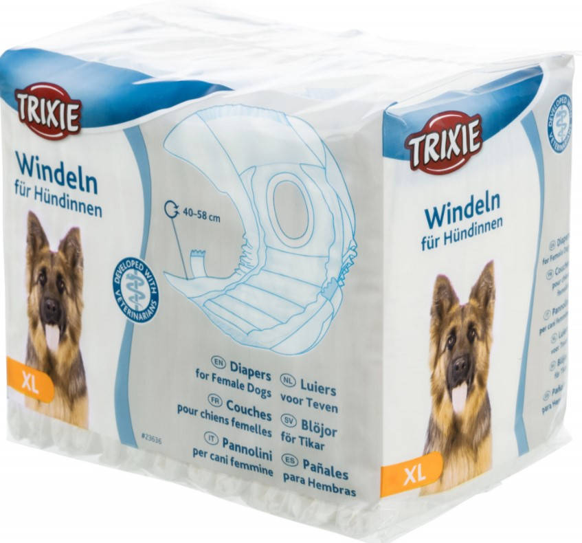 

Подгузники для собак (девочек) Trixie TX-23636 (XL) 12шт