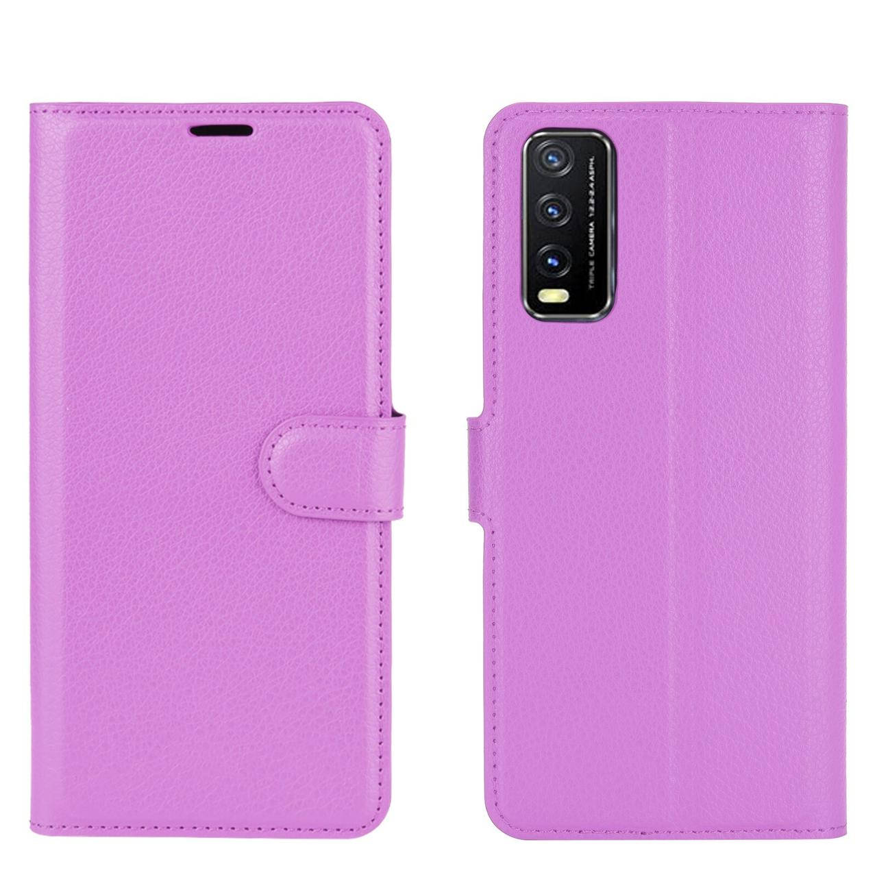 

Чехол книжка Lichee для Vivo Y20 (9 цветов) фиолетовый