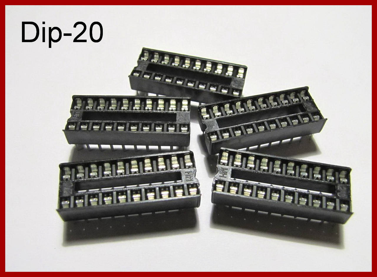 

Панели под микросхемы DIP-20, шаг 2,54.