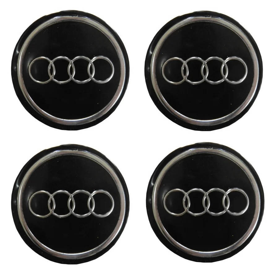 

Наклейка черная с логотипом Audi для колпаков 90мм, 4шт