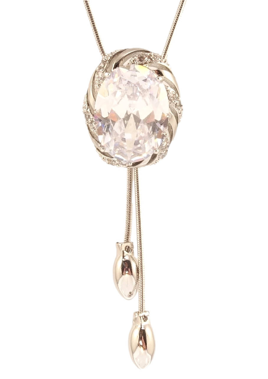 

Бегунок на цепочке Xuping Родий "Изящный кристалл" длина 51см х 1мм