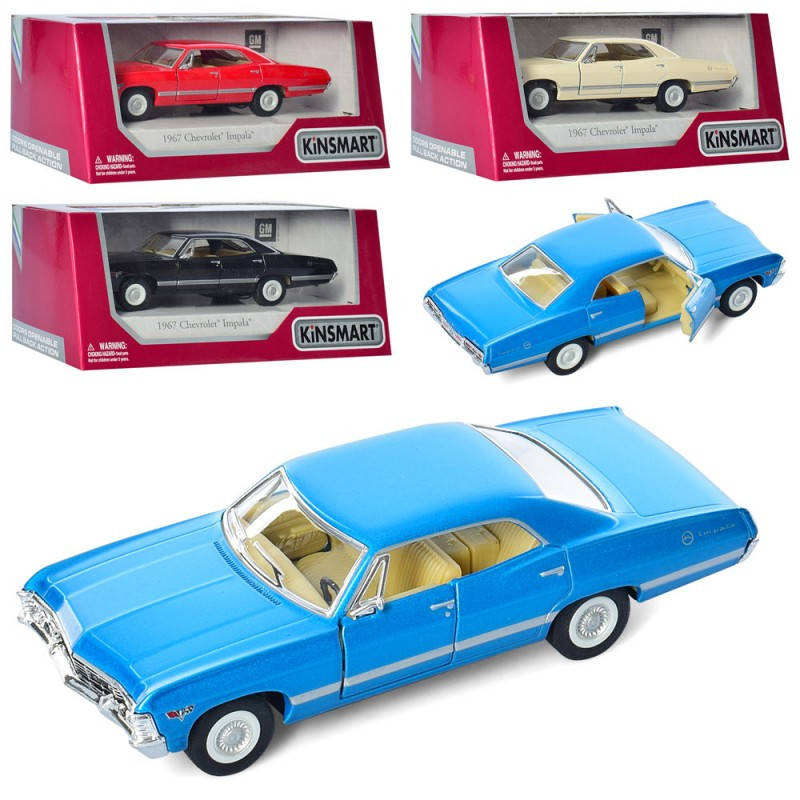 

Машина металлическая KINSMART KT 5418 W Chevrolet Impala 1967, Разные цвета