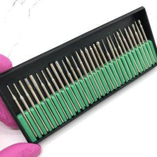 

Набор алмазных насадок для фрезера, 30 шт, Разные цвета