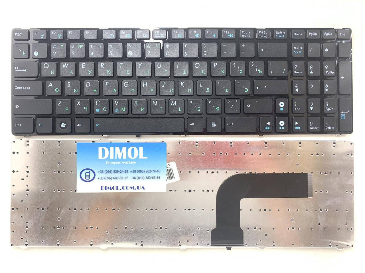 

Оригинальная клавиатура для ноутбука ASUS A52, K52, X54, N53, N61, N73, N90, P53, X54, X55, X61, rus, black, Черный