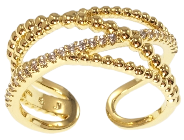 

Кольцо XP QQMM Позолота 14K "Инкрустация цирконием" р.16-17