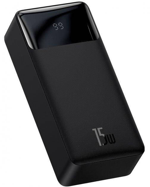 

УМБ портативное зарядное Power Bank BASEUS Bipow PPDML-K01 30000mAh, 2USB, Type-C, 3A, 15W, QC, черное