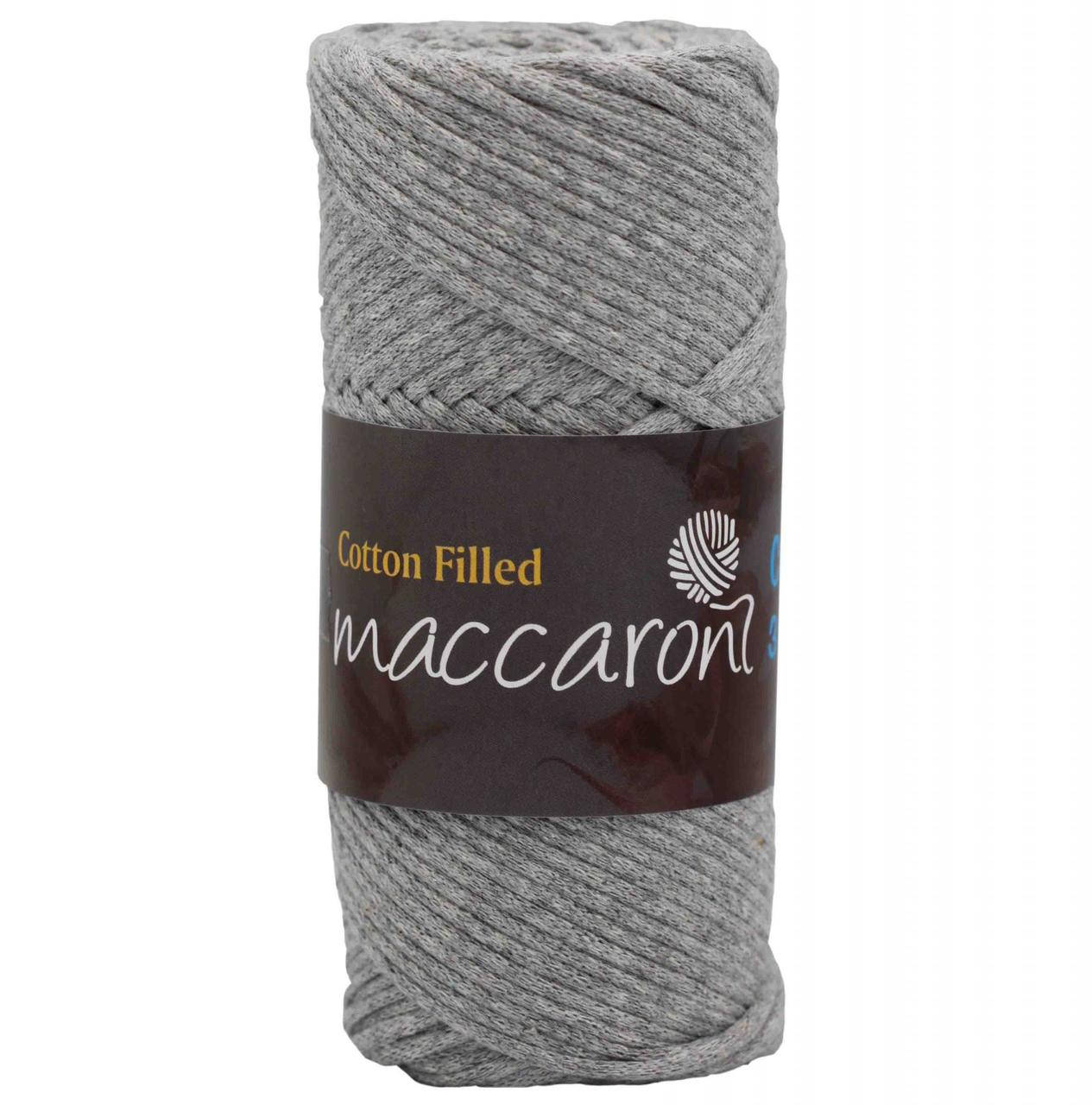 

Хлопковый шнур Cotton Filled Maccaroni с сердечником 3 mm ,светло-серый