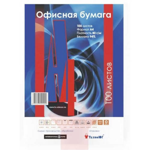 

Бумага А4 80 г./кв.м. 100 листов, Белый