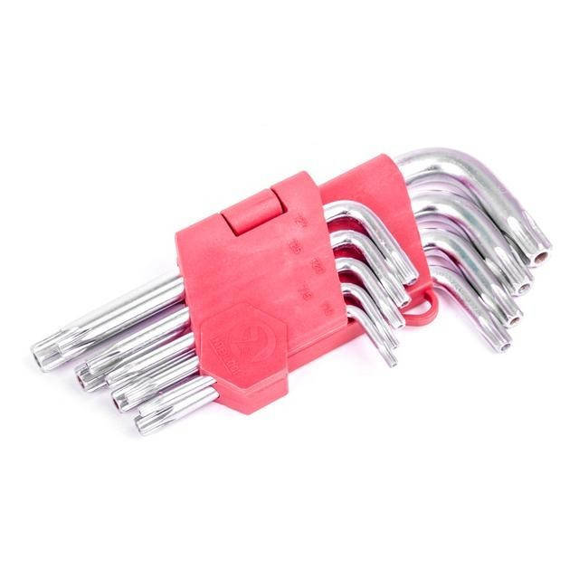 

Набор Г-образных ключей TORX с отверстием Cr-V INTERTOOL HT-0604