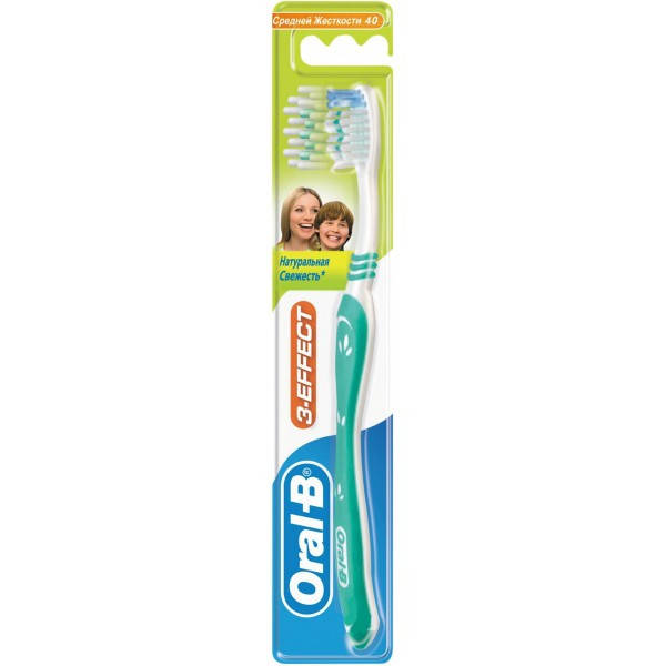 

Зубная щетка Oral-B 3-Эффект Натуральная свежесть средней жесткости, 1 шт