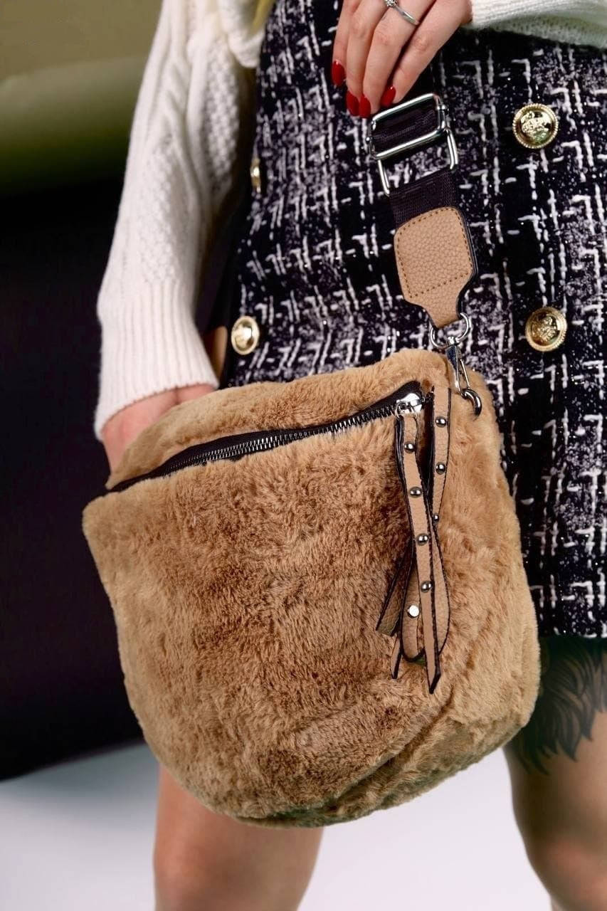 

Женская коричневая сумочка, экомех, Коричневый