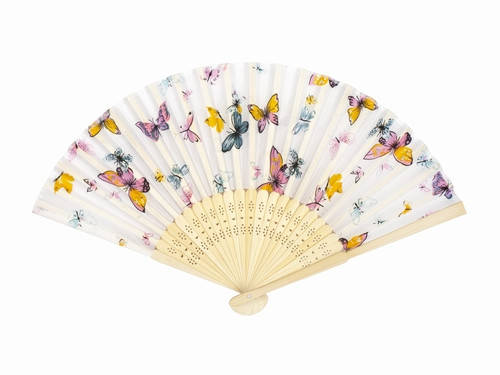 

Веер женский шелковый Бабочки