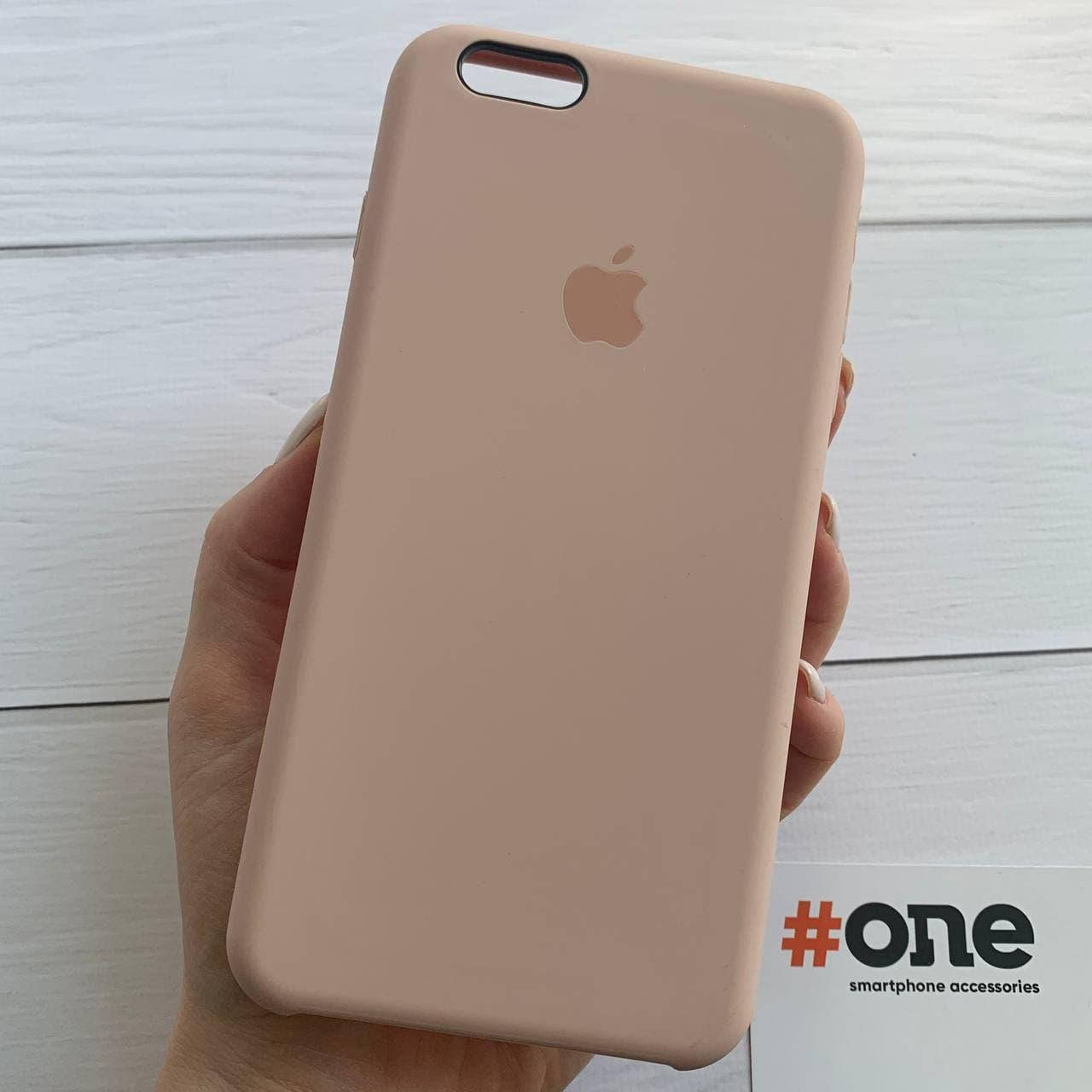 

Чехол для iPhone 6 Plus / 6s Plus с микрофиброй бархатом силикон кейс на айфон 6с плюс пудровый 19 SLK