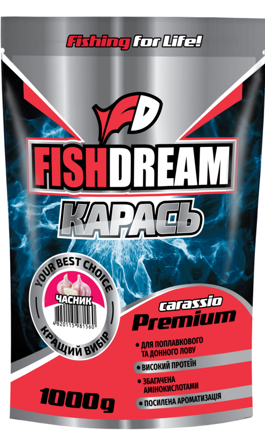

Прикормка Fish Dream Premium 1 кг. Карась чеснок