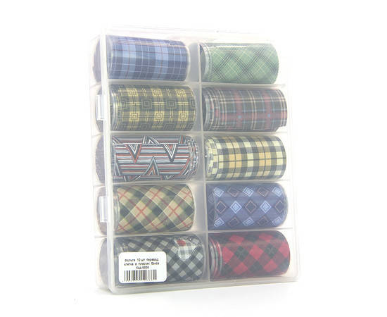 

Набор переводной фольги в пластиковом боксе, 10 шт/уп. Код 8804