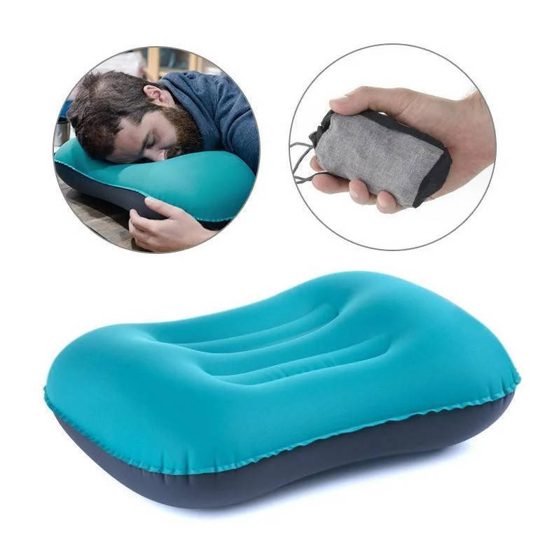 

Автоматическая надувная подушка дорожная под голову Pillow RH-35, Бирюзовый