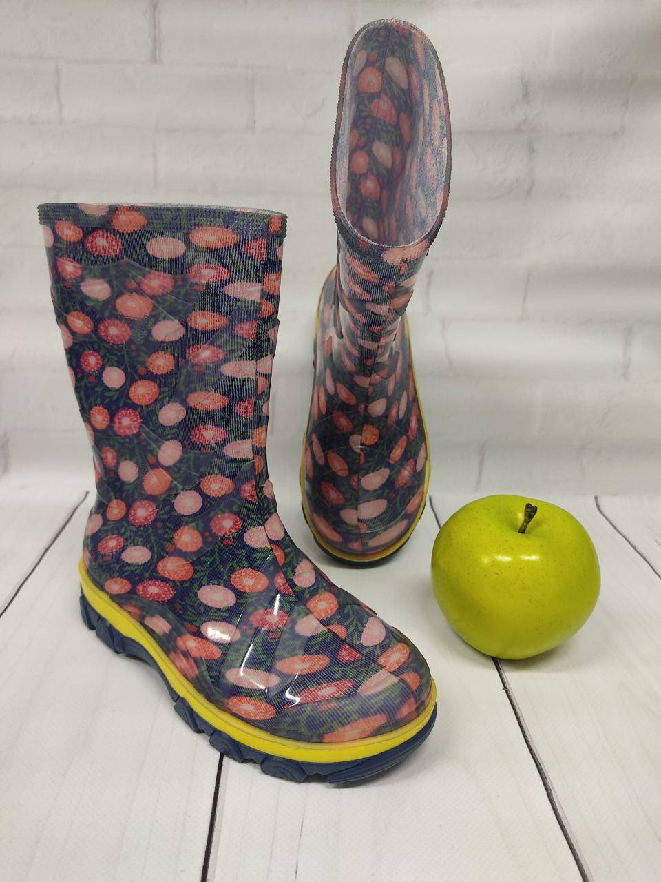 

Дитячі гумові чоботи "Кульбаба червона", Разные цвета