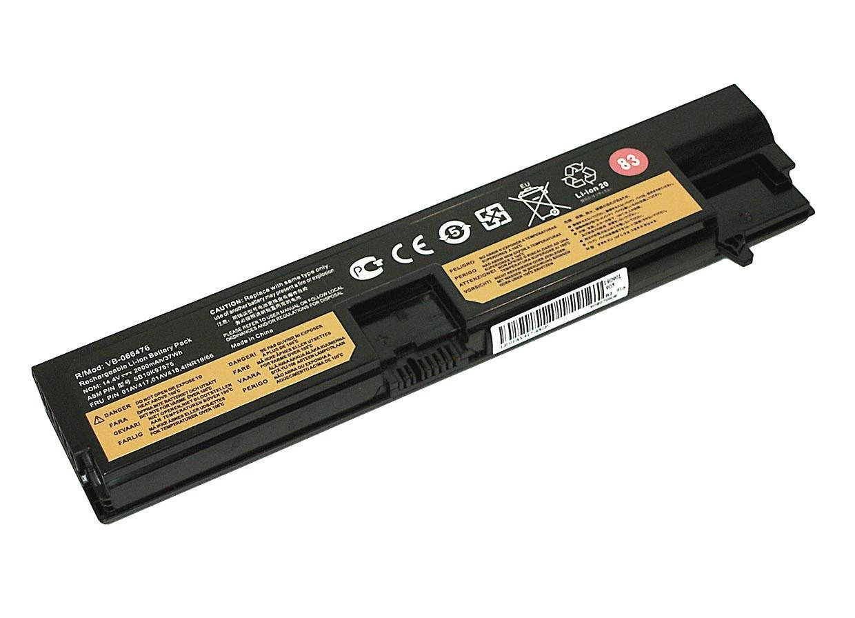 

Аккумулятор для ноутбука Lenovo 01AV415 ThinkPad E575 14.4V Black 2600mAh OEM, Черный