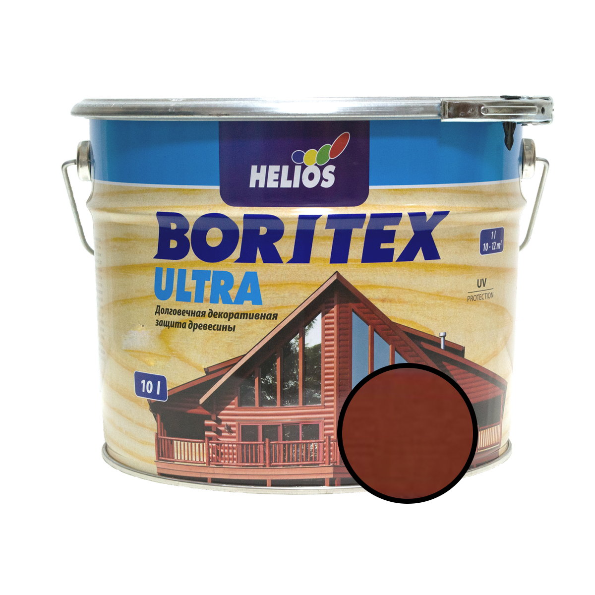 

Антисептик для древесины Helios BoriTex TopLasur махагон 10л