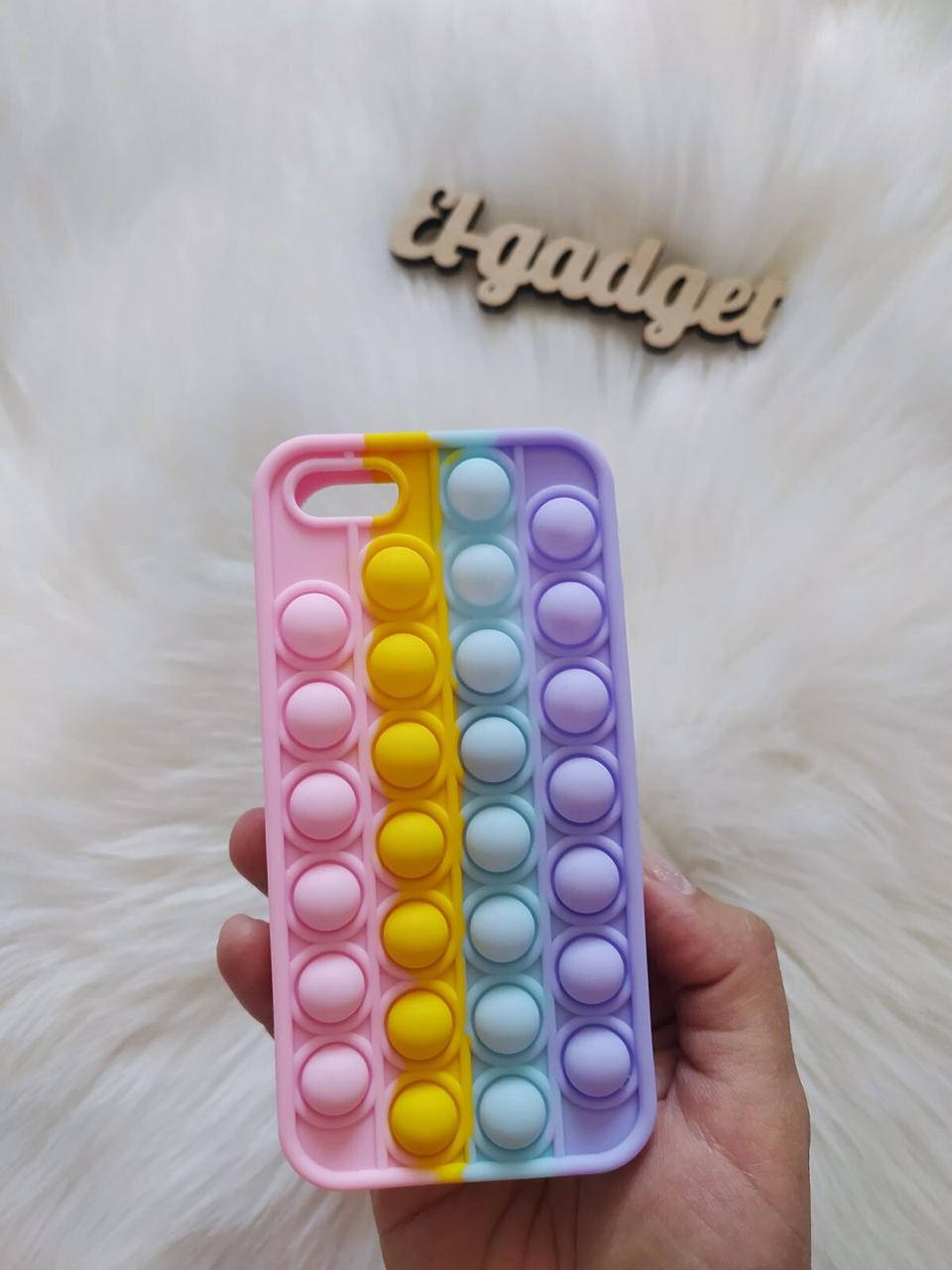 

Чехол Pop it для iPhone 5 / 5s / se Попит антистресс силиконовый цветной, Разные цвета