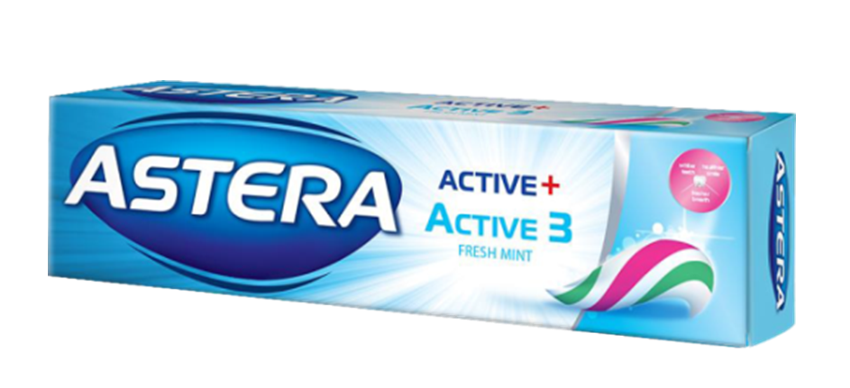 

Зубная паста Astera Active+ Тройное действие 100 мл