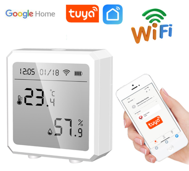 

SMART Wi-Fi Датчик температуры и влажности, Белый