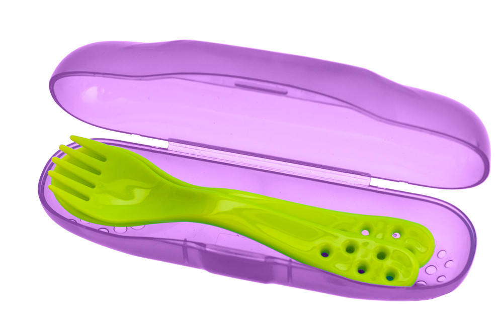 

Набор столовых приборов в футляре Akuku A0305 чехол пластик ложка и вилка для детей малышей