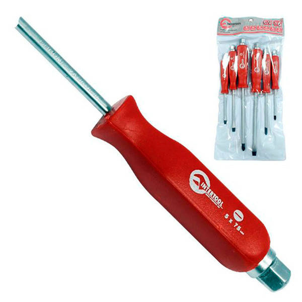 

Набор отверток 6шт.ударн.(SL,PH)Cr-V Intertool (12шт/уп)