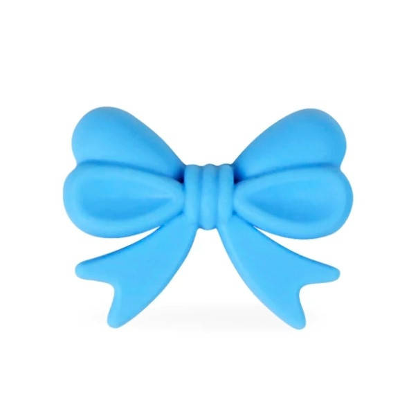 

Бантик бусина силиконовая Голубой яркий