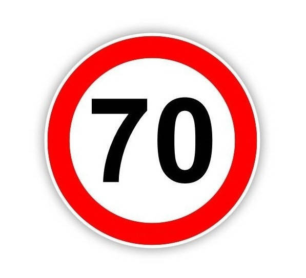 

Наклейка на авто "Знак 70"