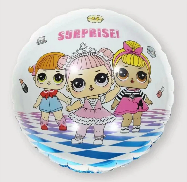 

Шар фольгированный круглый Куклы Лол пати (Китай), Разные цвета
