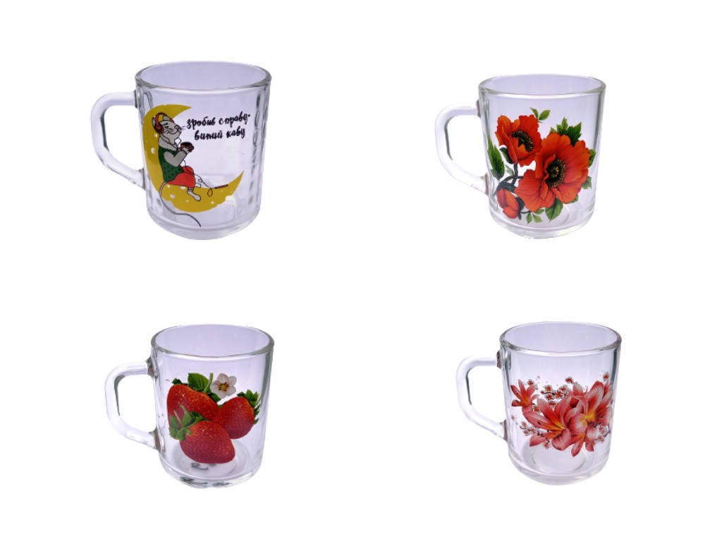 

Кружка стекло Green Tea 200мл. Ассортимент, Зелёный